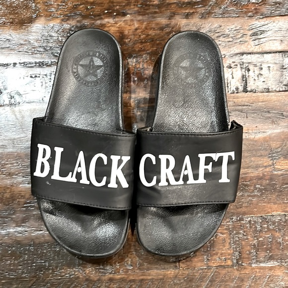 blackcraft cult Shoes - Blackcraft cult pool slides